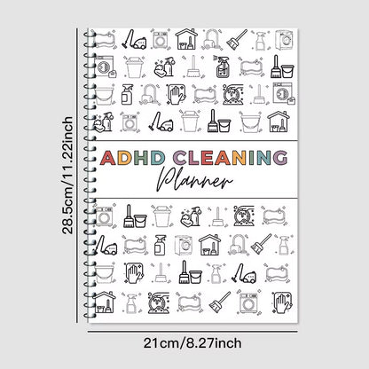 ADHD Cleaning Planner Bundle – Includes Home Cleaning Schedule, Weekly, Monthly, Year-Round Cleanliness Tips, Family Chore Chart